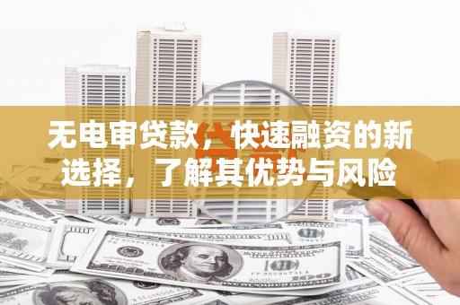 刚察无电审贷款，快速融资的新选择，了解其优势与风险