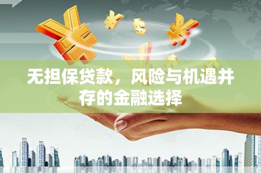 刚察无担保贷款，风险与机遇并存的金融选择