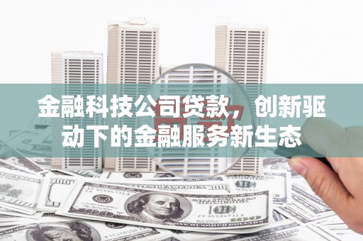刚察金融科技公司贷款，创新驱动下的金融服务新生态