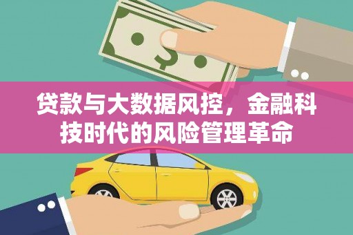 刚察贷款与大数据风控，金融科技时代的风险管理革命