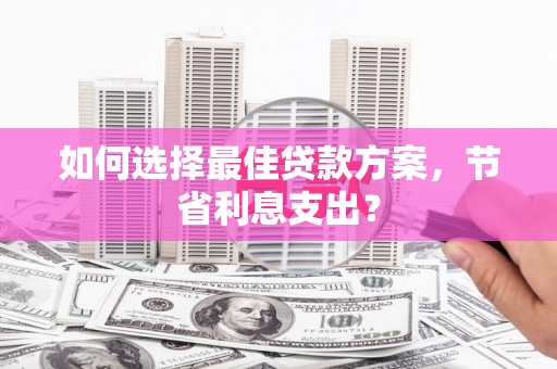 刚察如何选择最佳贷款方案，节省利息支出？