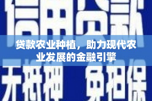刚察贷款农业种植，助力现代农业发展的金融引擎