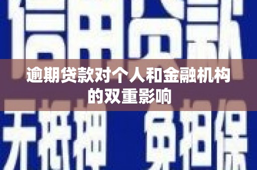 刚察逾期贷款对个人和金融机构的双重影响