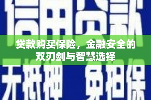 刚察贷款购买保险，金融安全的双刃剑与智慧选择