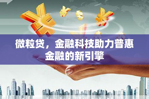 刚察微粒贷，金融科技助力普惠金融的新引擎