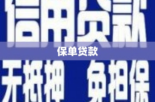 刚察保单贷款