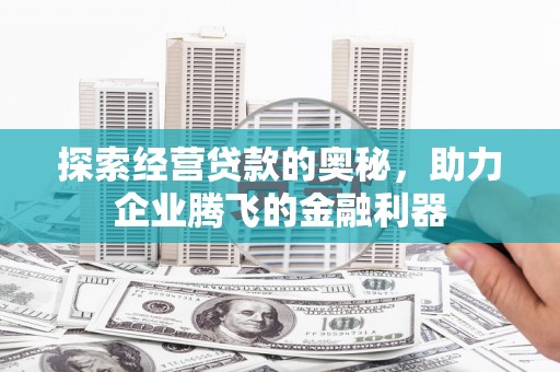 刚察探索经营贷款的奥秘，助力企业腾飞的金融利器