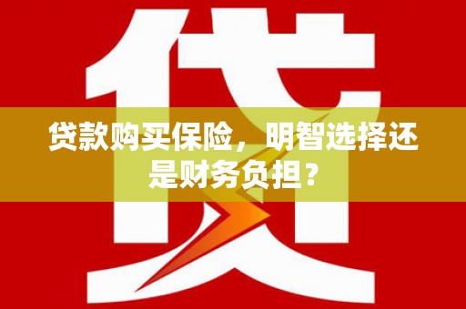 刚察贷款购买保险，明智选择还是财务负担？