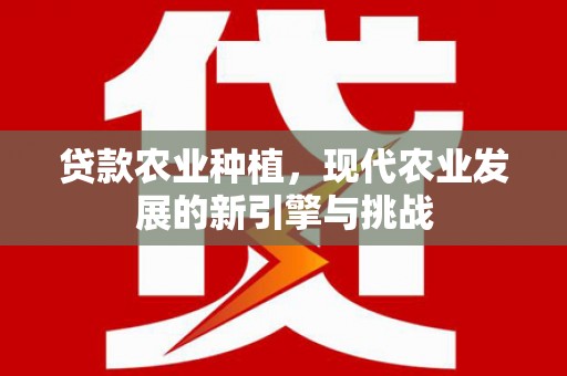 刚察贷款农业种植，现代农业发展的新引擎与挑战