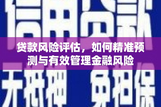刚察贷款风险评估，如何精准预测与有效管理金融风险