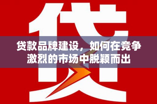 刚察贷款品牌建设，如何在竞争激烈的市场中脱颖而出