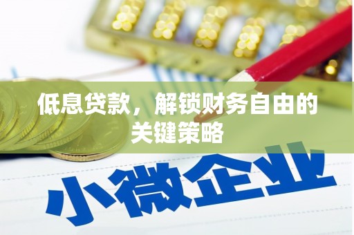 刚察低息贷款，解锁财务自由的关键策略
