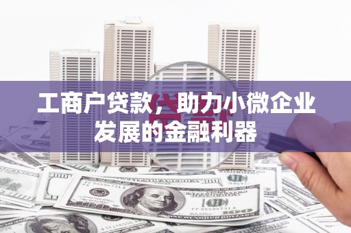 刚察工商户贷款，助力小微企业发展的金融利器