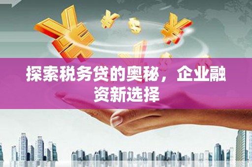 刚察探索税务贷的奥秘，企业融资新选择