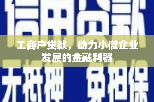 刚察工商户贷款，助力小微企业发展的金融利器