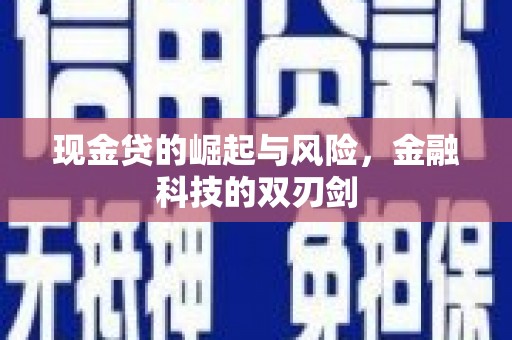 刚察现金贷的崛起与风险，金融科技的双刃剑