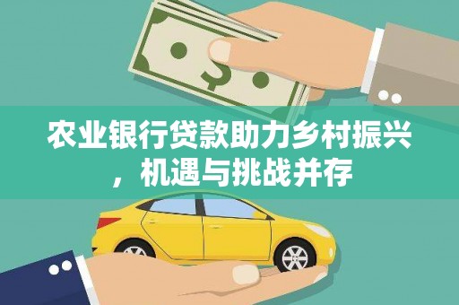 刚察农业银行贷款助力乡村振兴，机遇与挑战并存