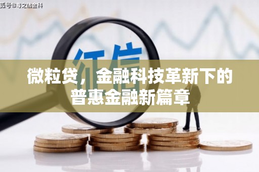 刚察微粒贷，金融科技革新下的普惠金融新篇章