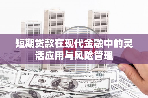 刚察短期贷款在现代金融中的灵活应用与风险管理