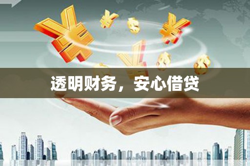 刚察透明财务，安心借贷
