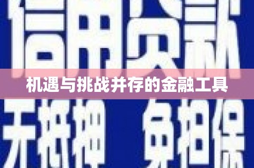 刚察机遇与挑战并存的金融工具