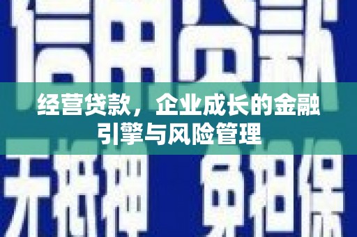 刚察经营贷款，企业成长的金融引擎与风险管理